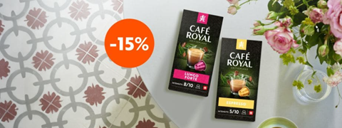 Spare bei Cafe Royal15% zum Muttertag + Chance auf Blumen-Jahres-Abo!